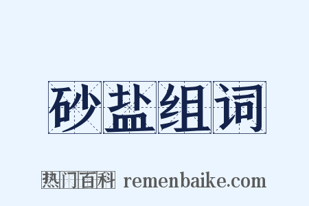 砂盐组词是什么意思的图片